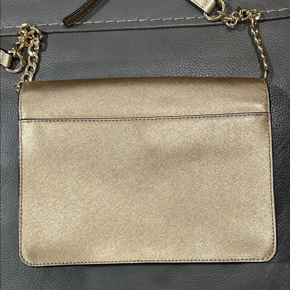 Michael Kors Jet Set Gold Crossbody Bag, (dimensions 9.5”x7”) - Picture 9 of 16